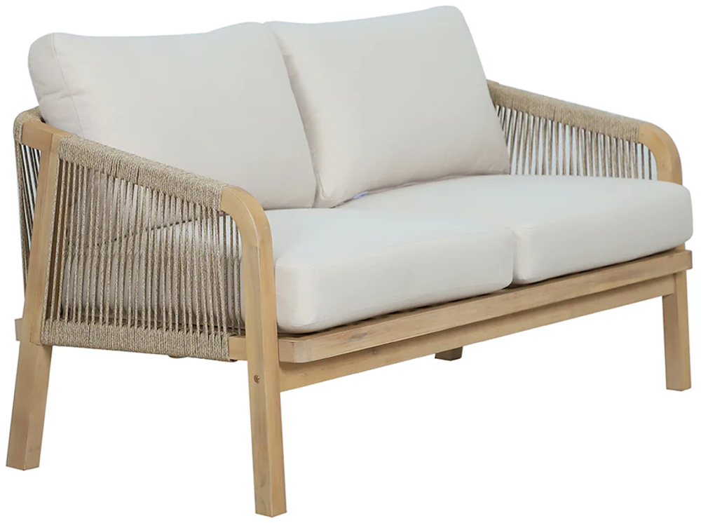 Диван деревянный двухместный Tagliamento Rimini KD, натуральный, бежевый