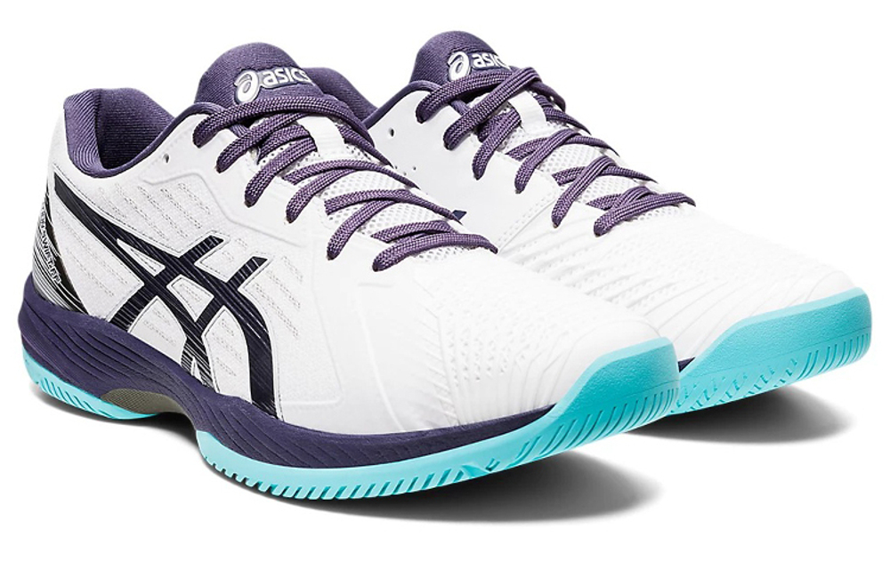 Asics Solution Swift FF comfortable wear-resistant low-top tennis shoes men's white and blue