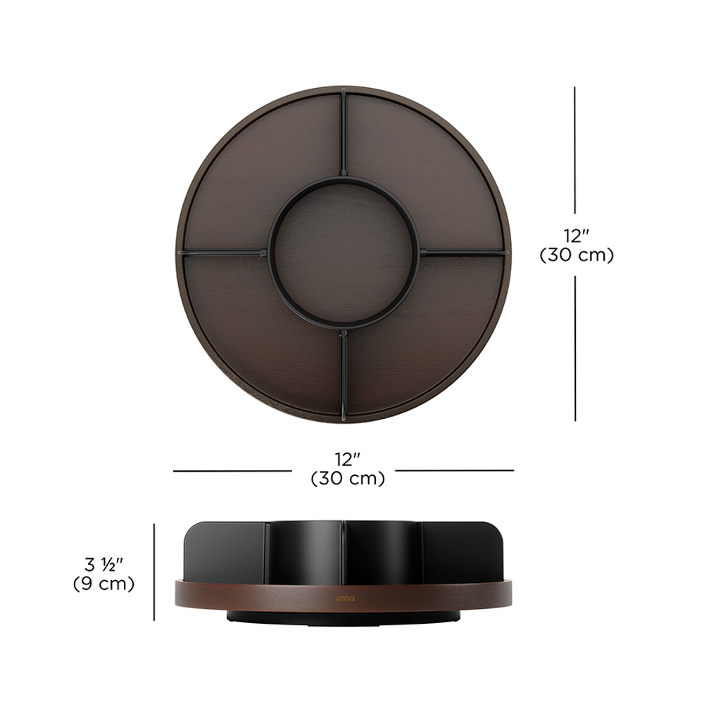 Органайзер для специй bellwood, черный/орех