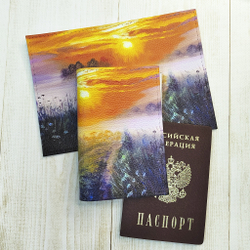 Обложка на паспорт "Закат"