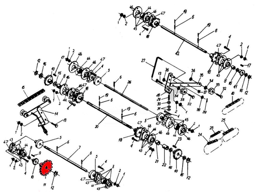 Шестерня (звездочка) приводная ременной передачи горки Z-49 Anna
