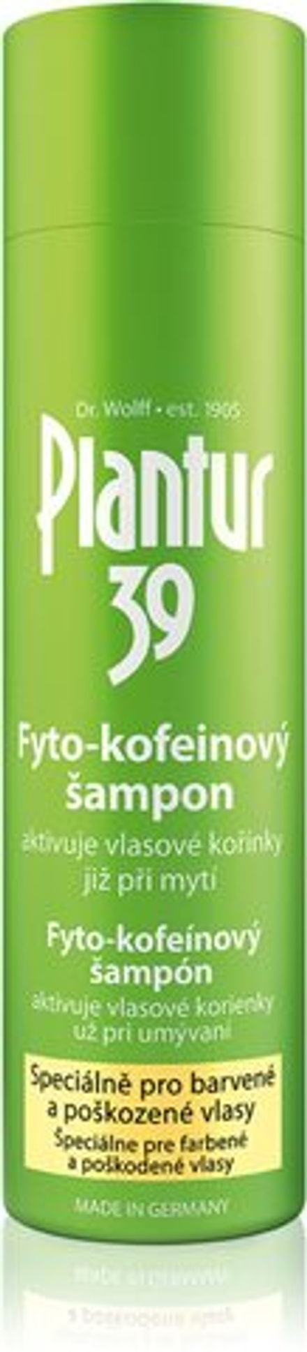 Plantur 39 - шампунь с кофеином для окрашенных и поврежденных волос /   250  ml  / GTIN 4008666700971