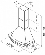 Кухонная вытяжка MAUNFELD Gretta C 90 бежевый