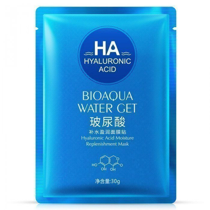 Маска для лица BioAqua HA Hyaluronic Acid Water Get Mask Увлажняющая с гиалуроновой кислотой, 30 г