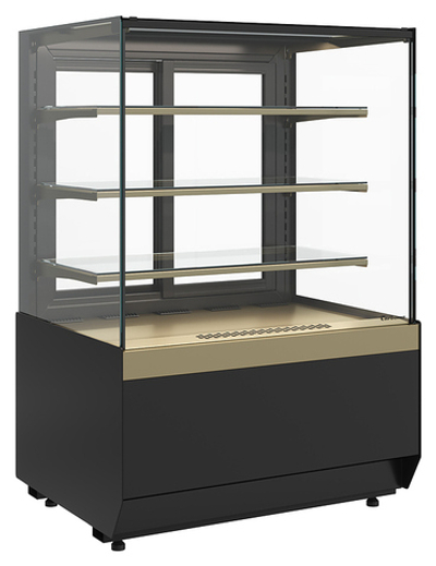 Витрина кондитерская Carboma KC70 VM 1,3-1 Light версия 2.0 (Bronze 9005/0109)
