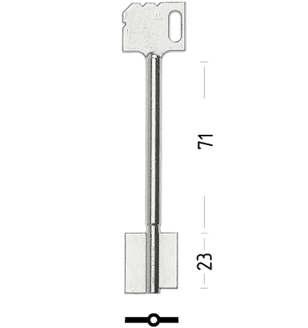 Заготовка сувальдного ключа 10585 MAE3D – заготовка
