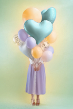 Сердце голубое матовое фольга 55 см