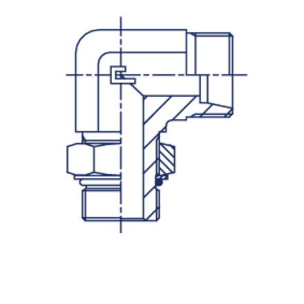 Штуцер FRA90 DL10 UNF9/16" (корпус)