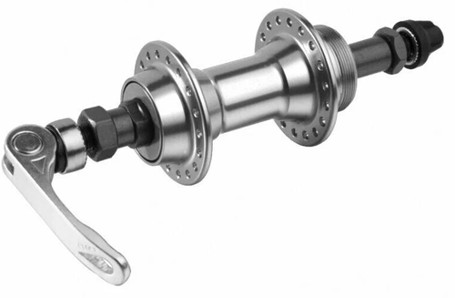 Втулка WZ задняя, алюминиевая, под V-br, под трещотку, на эксцентрике, 36 отверстий, ось 3/8''х135x145мм, серебристая