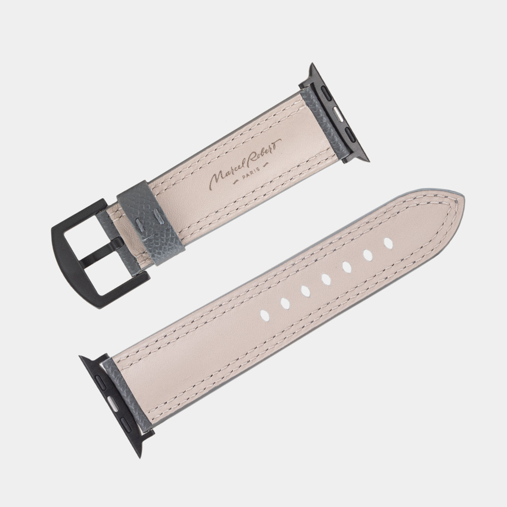 Ремешок для Apple Watch Ultra 49mm из кожи сафьяно, серого цвета