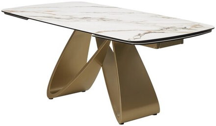 Стол М-City DISAUR Паласио (Palacio) 180 Kl-188 Контрастный мрамор матовый, Итальянская керамика, Шампань