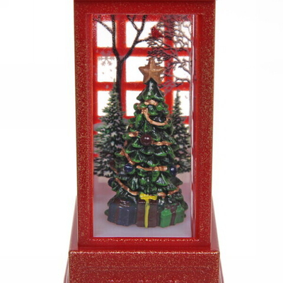 Сувенир с подсветкой Christmas «Телефонная будка - Ёлочка» 12,5х5,3х5,3 см