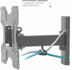 Кронштейн для телевизора Kromax OPTIMA-213 черный 20"-43" макс.30кг настенный поворот и наклон (29009)