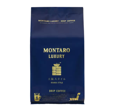 Кофе молотый средней обжарки и среднего помола в дрип-пакетах 6 шт по 11 г MONTARO LUXURY Osaka Style Drip Coffee