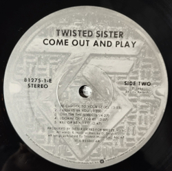 Винтажная виниловая пластинка LP Twisted Sister Come Out And Play (USA 1985)