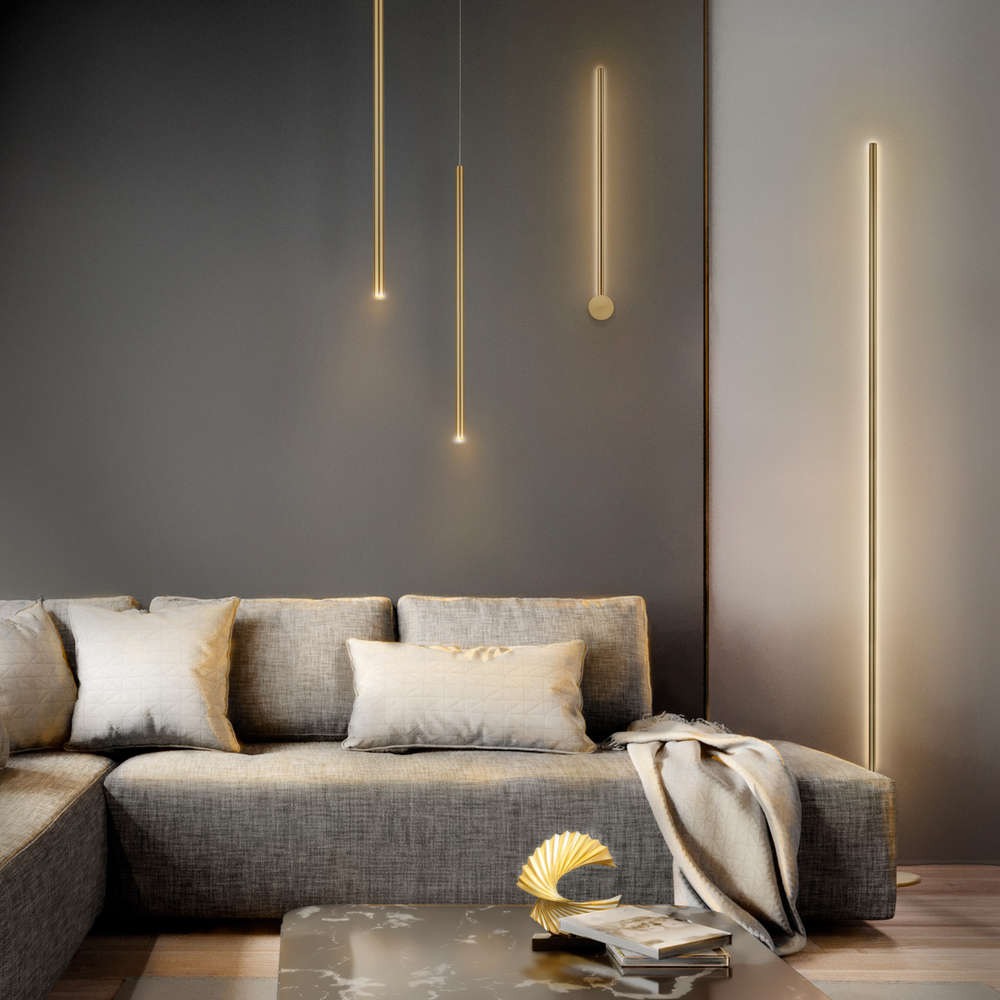 748733 Торшер TUBO LED 24W 2500LM 80G ЗОЛОТО 3000K