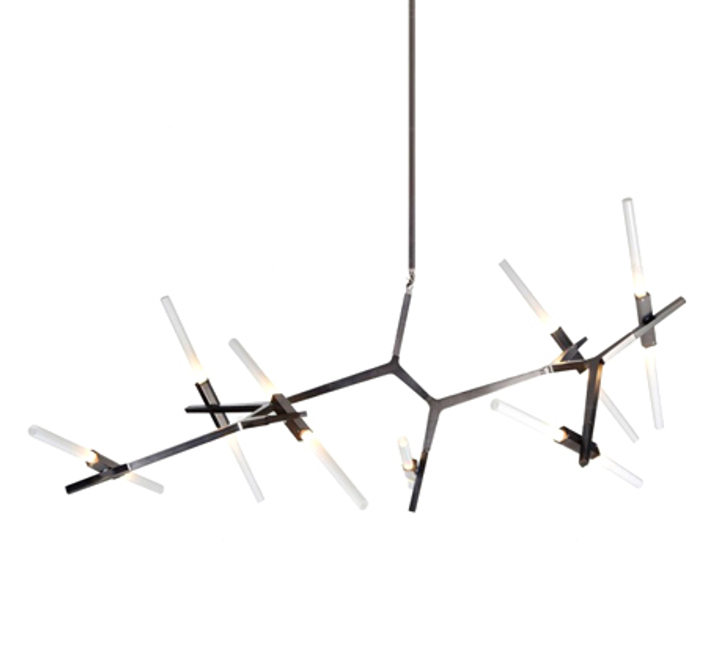 Ceiling design lamp  AGNES by Roll & Hill (14 lampshades,  Black)