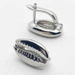 Ювелирные швензы с родиевым покрытием, 17*10 мм, цена за пару