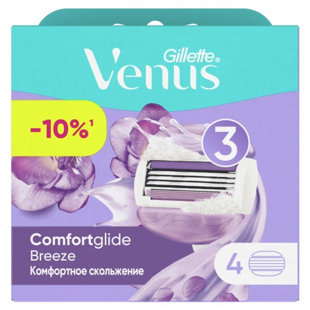 Кассеты д/бритья (ЖЕН.) "Gillette Venus BREEZE"  (4)