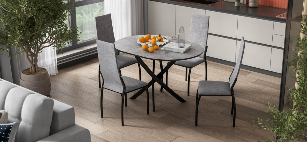 Стул АСТИ 2 шт. Велюр Роял агат, Черный