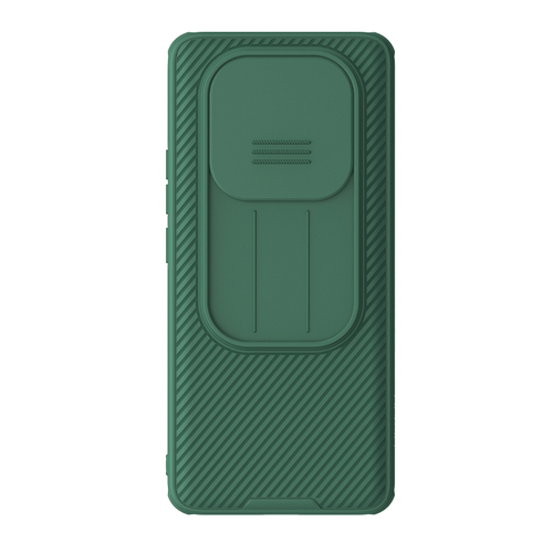 Чехол зеленого цвета (Dark Green) от Nillkin с сдвижной шторкой для камеры для Xiaomi Redmi Note 14 Pro+ Плюс 5G, серия CamShield Pro Case