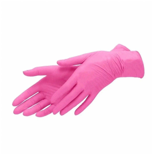 Перчатки винил-нитрил 1 пара розовые