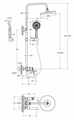 Душевая система BelBagno ALBANO-VSCM-CRM хром