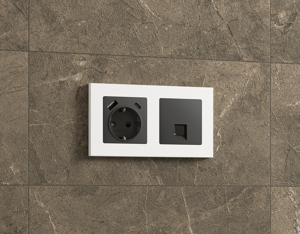 AF220121 Рамка ALFA Techno (Белый матовый) 1-ая