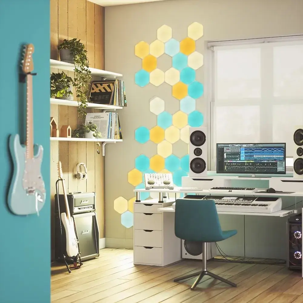 Стартовый набор Nanoleaf Shapes Hexagon Black 9 панелей черный (NL42-0102HX-9PK)