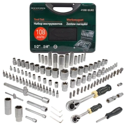 Набор инструмента 108пр.1/4''&amp;1/2''(6гр.)(4-32мм) RockForce##Rock FORCE RF-41082-5EURO