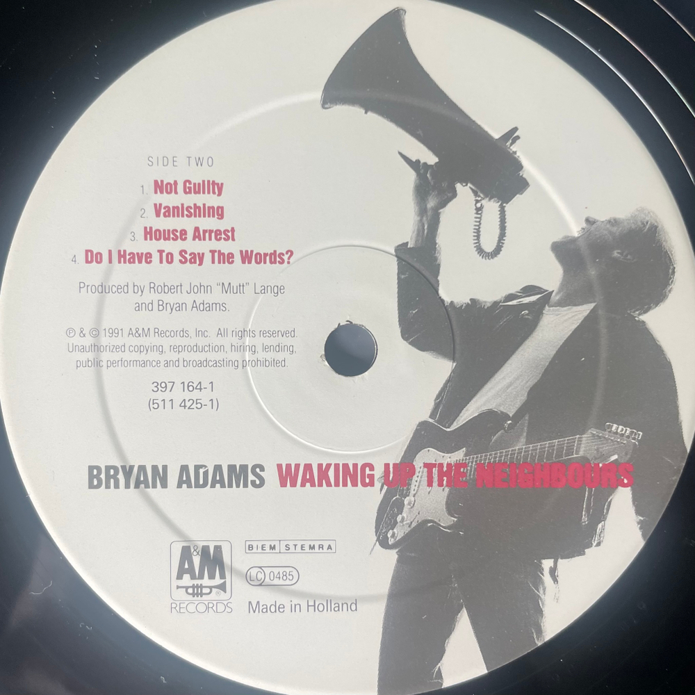 Bryan Adams - Waking Up The Neighbours 2LP (Голландия 1991г.)