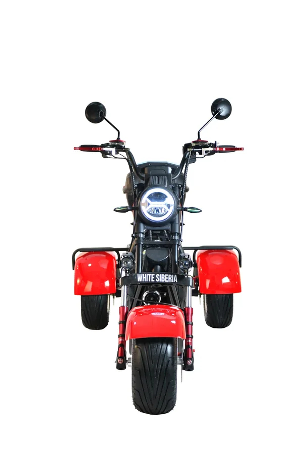 Электроскутер Citycoco White Siberia PRO Trike 3000W Красный