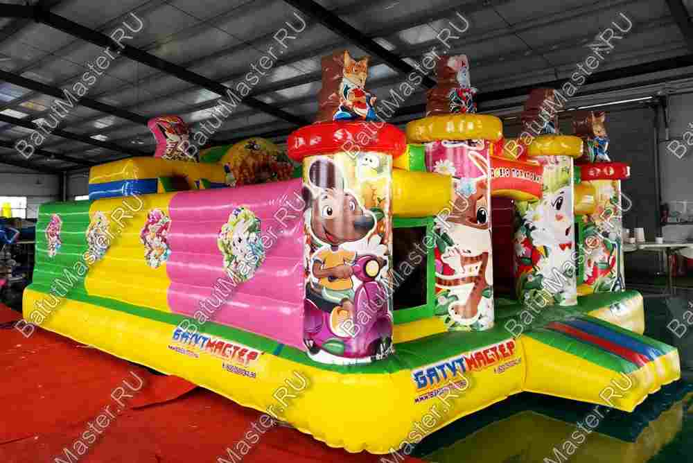 Надувной батут "Лесные друзья", 7*5*4 м