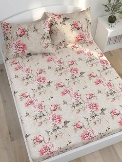 Простынь Сказка "Пионы винтаж" 200х215 см, перкаль