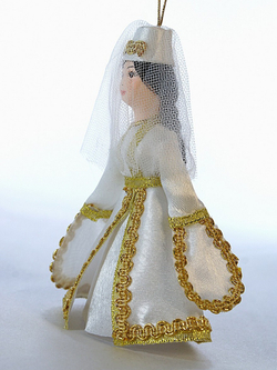 Кукла-подвеска сувенирная Кабардинка