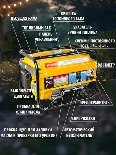 Генератор бензиновый БГ-3500 ( 3100 кВт)