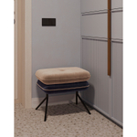 Пуф Bergenson Bjorn Pea, велюр, бежевый/темно-синий