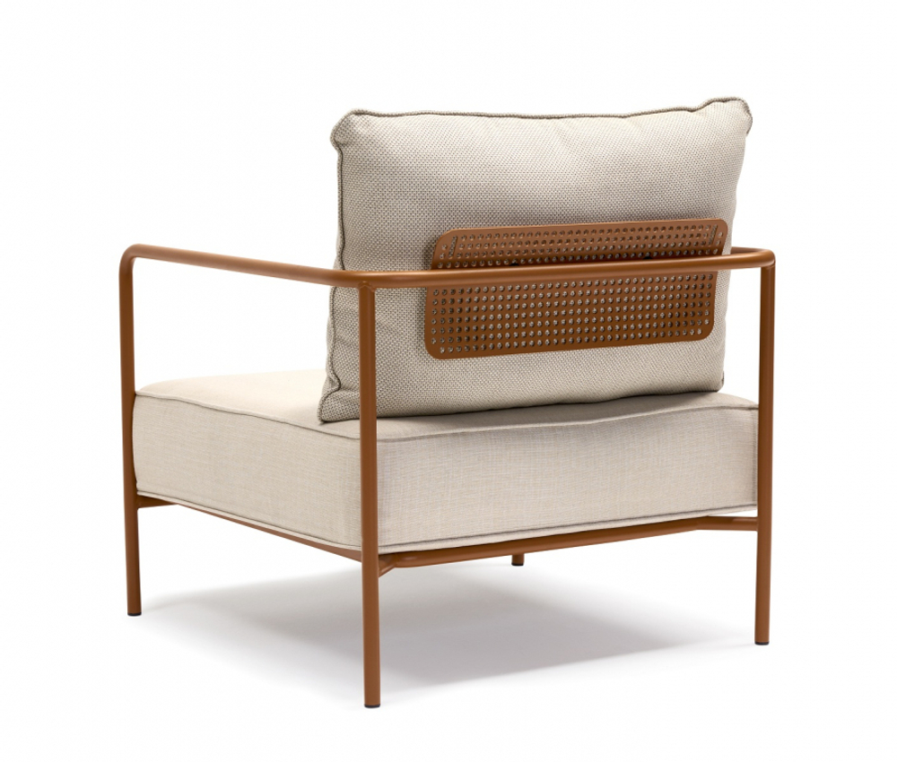 Кресло лаунж c подушкой Scab Design Flap, терракотовый, кремовый