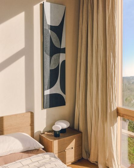 Абстрактная черно-белая картина Onure, 45 x 180 см