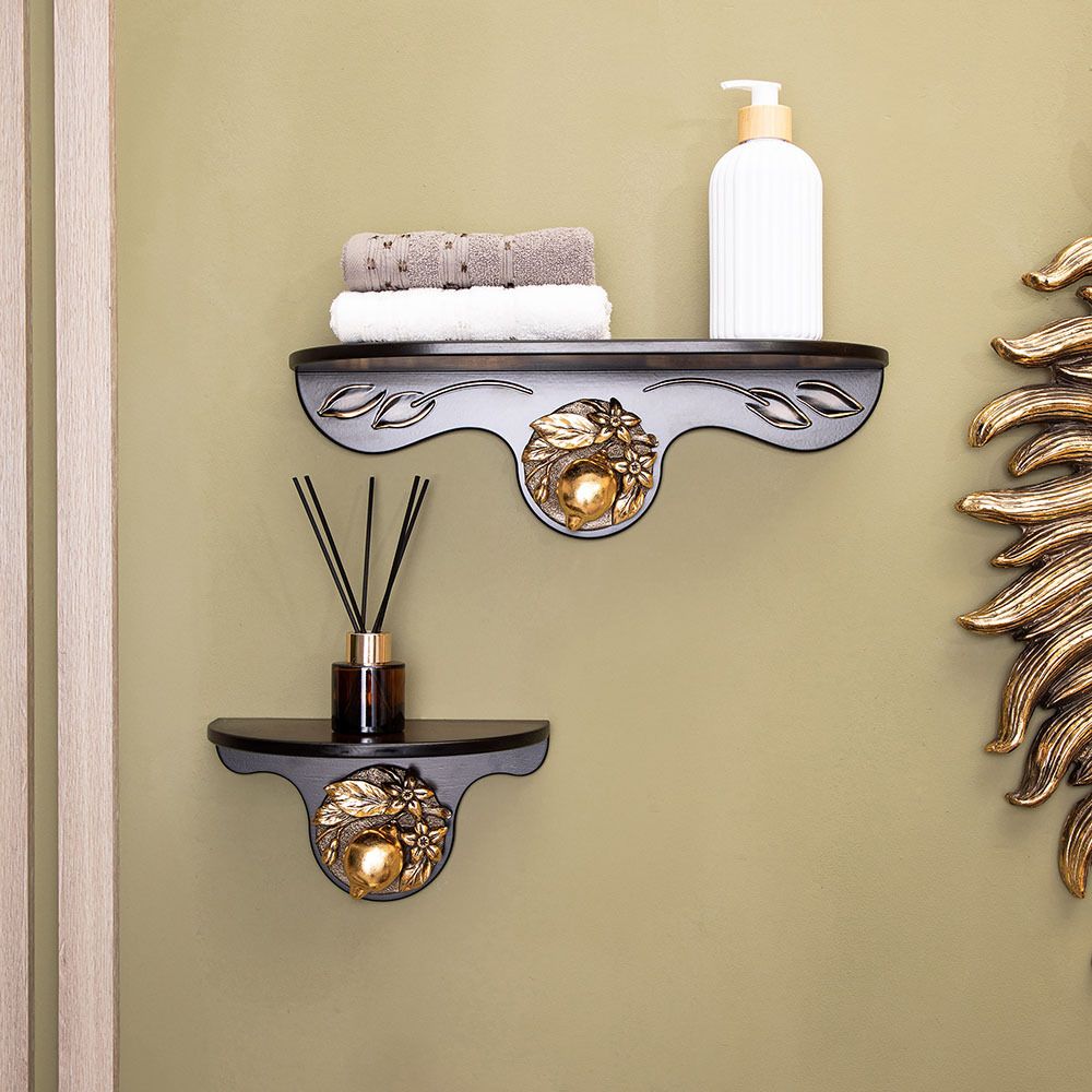 Полочка Лайм малая Орех Бронза