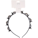 Ободок для волос «ФАНТЭН», золотые зайки, цвет чёрный, 1.5см (Стикер на вложение 12шт)