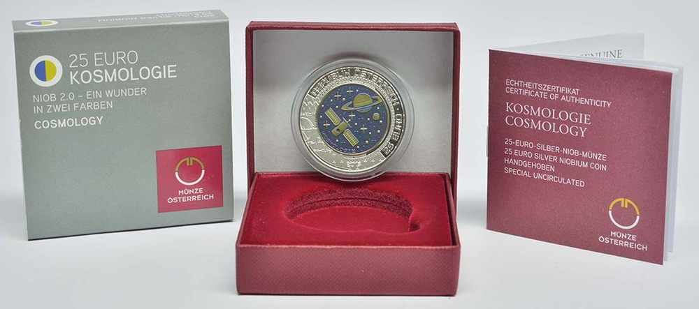 АВСТРИЯ, 2015, 25 ЕВРО [БИМЕТАЛЛ: СЕРЕБРО + НИОБИЙ]