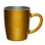 Кружка стеклянная 340мл «Металлик» оранж 55531SLBD44