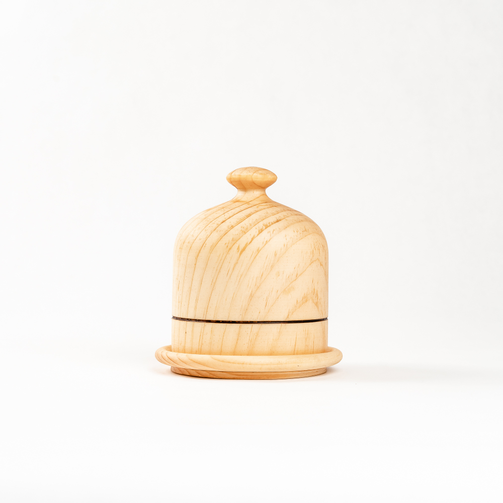 Масленка из дерева Сибирский Кедр для сливочного масла MS9