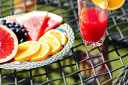 Стол садовый плетеный из искусственного ротанга CANNES 90 см