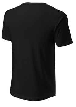 Теннисная футболка Wilson Script Eco Cotton Tee Slimfit - black/black