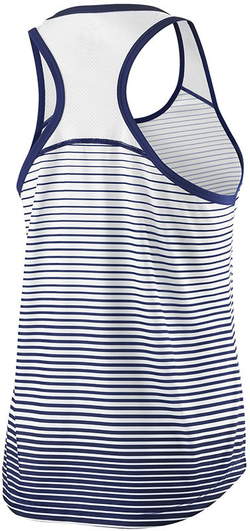 Женский топ теннисный Wilson Team Striped Tank - blue depths/white