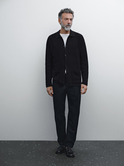 Massimo Dutti Брюки зауженного кроя, темно-синий