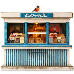 Конструктор из картона. Умная бумага. Газетный киоск