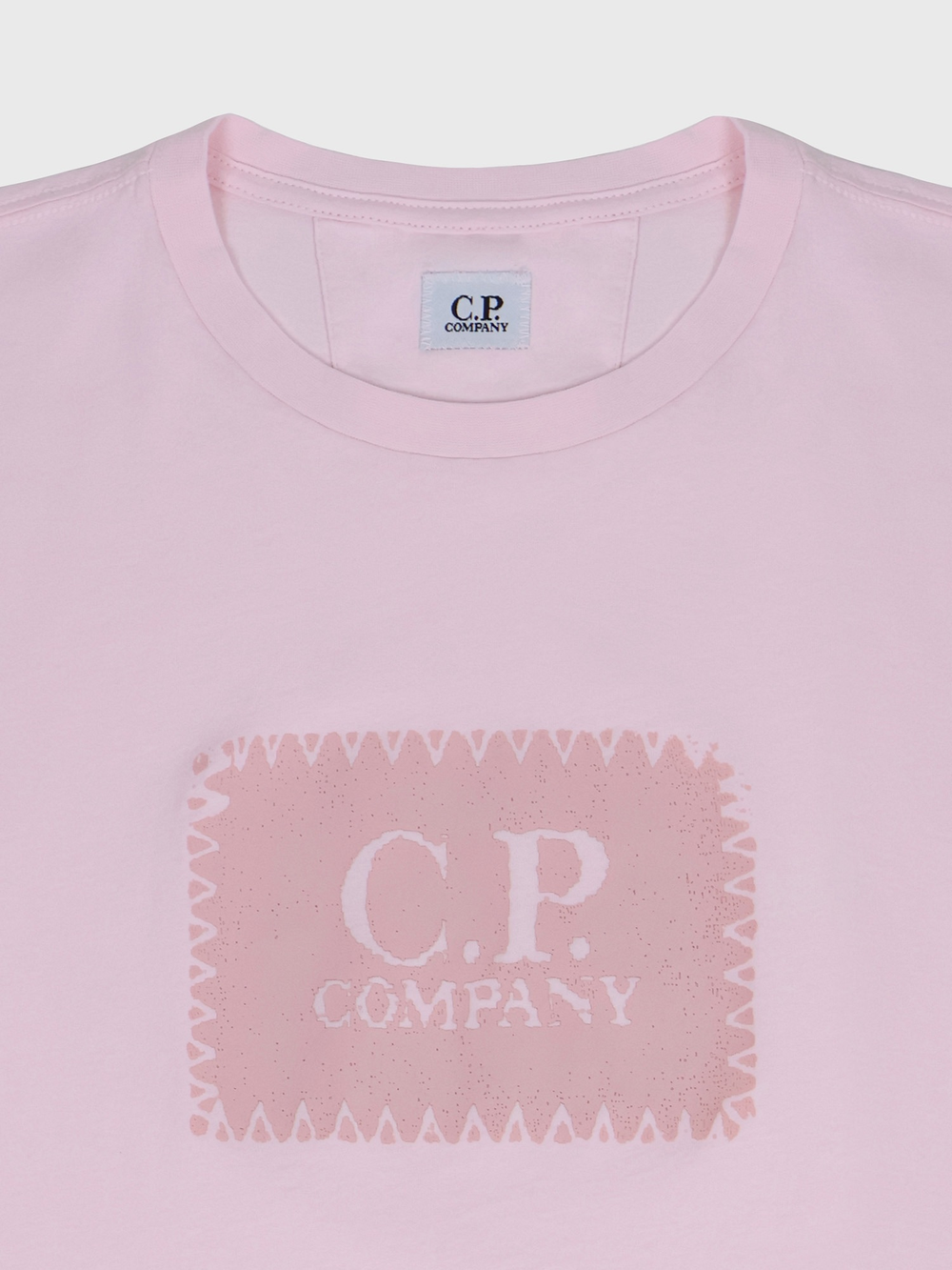 Футболка C.P. Company 30/1 Jersey Label Logo Pink